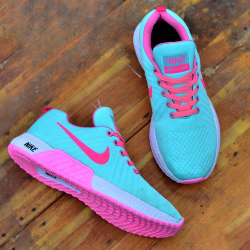 NIKE FREE FLYKNIT | Sepatu Sneakers Wanita Olahraga Jogging Running Aerobik