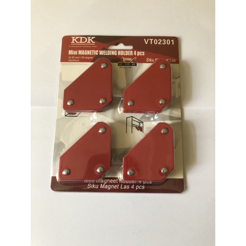 KDK VT02301 Siku Magnet Set 4 Pcs Mini - Smart Welding Magnet Las