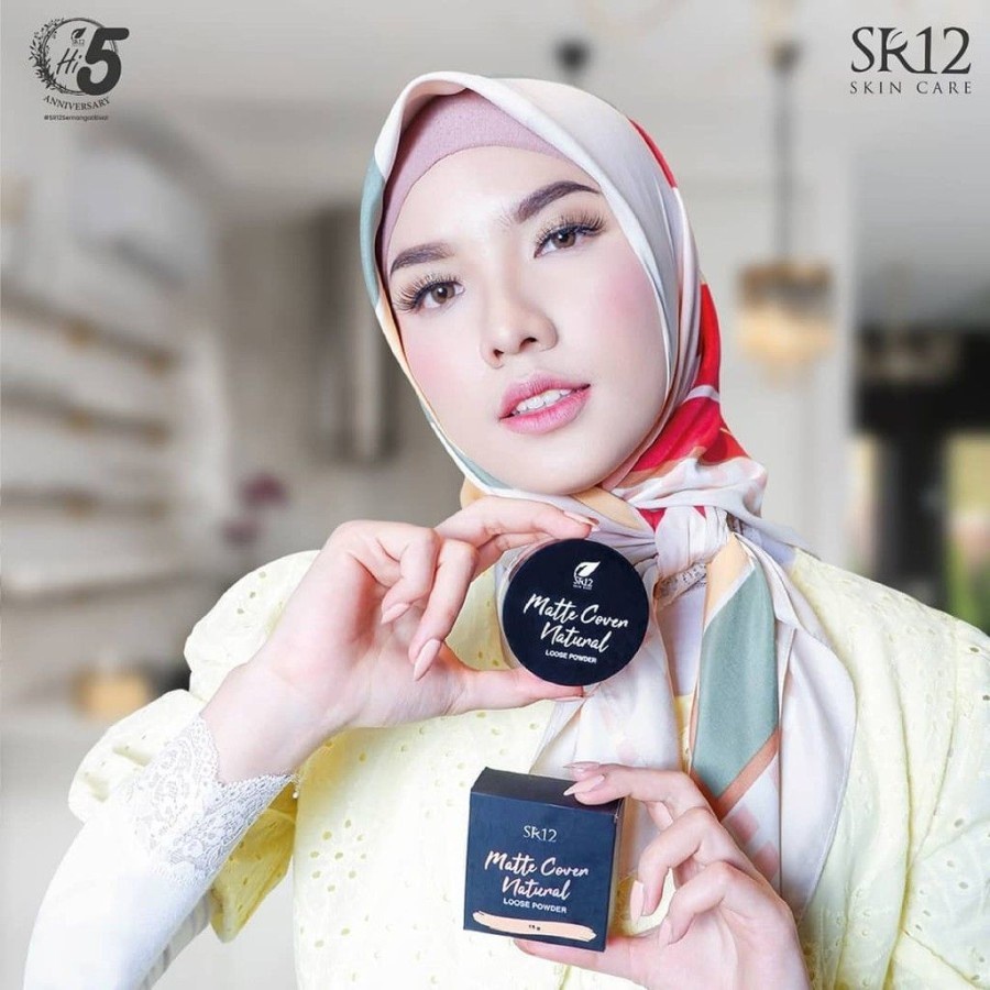 LOOSE POWDER MATTE COVER NATURAL SKINCARE SR12 BEDAK TABUR