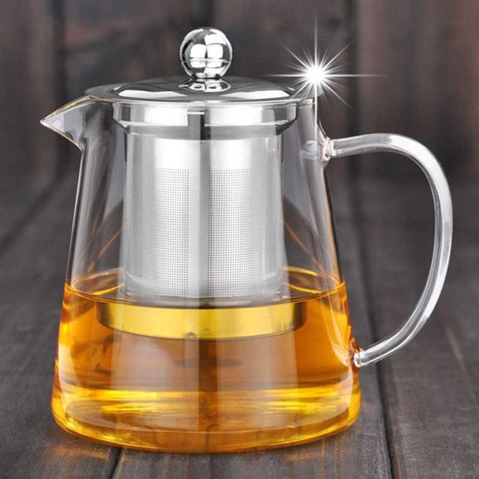 

Teko Teh Kopi Kaca Dengan Saringan Pitcher Chinese Teapot Maker 750ML - 750 ml