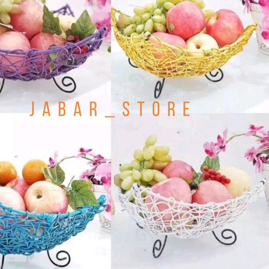 V-90 KERANJANG BUAH ANYAMAN ROTAN SINTESIS UNIK / TEMPAT BUAH UNIK .,