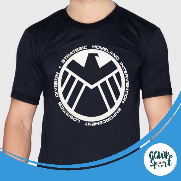 Kaos Distro Marvel Agent Shield Baju Distro Kekinian Lengan Pendek Katun Combed 30S Kualitas Terbaik