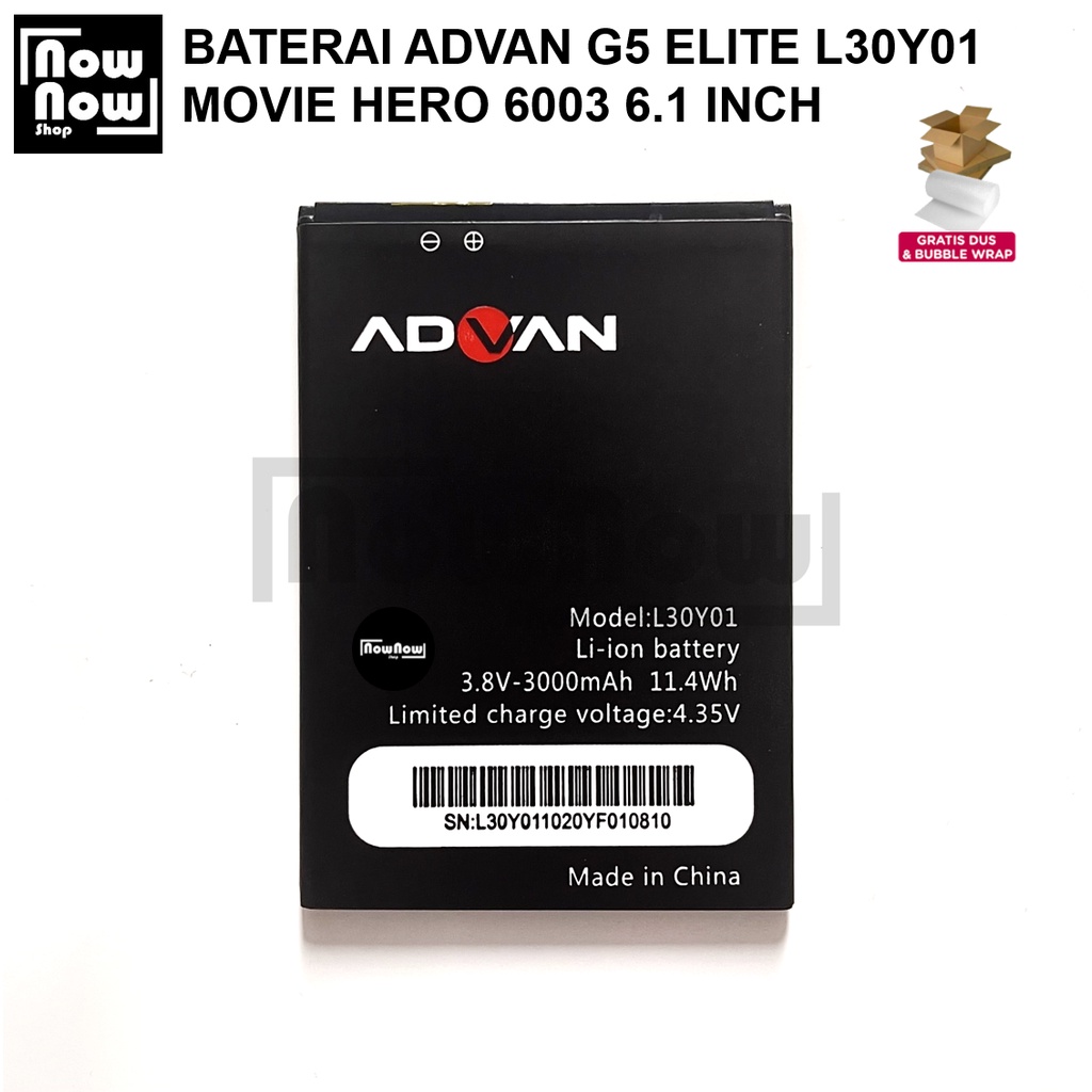 Baterai Advan G5 ELITE L30Y01 Movie Hero 6003 6.1 Inch Original Batre Batrai Battery HP Advance Elite