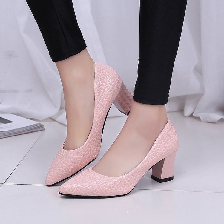 RYS - Professional Lady Sepatu Korea Hak Tebal Casual/Kantoran - Ori Import