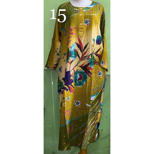 DASTER PENDEK LENGAN 3/4 LD 115CM KENCANA UNGU LABEL BIRU-15