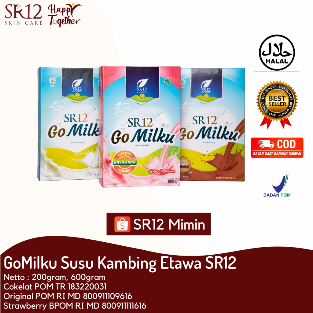 SUSU KAMBING BUBUK ETAWA GOMILKU SR12 - SUSU TULANG DAN SENDI ORANG TUA - OBAT KOLESTEROL DAN ASAM URAT - OBAT LAMBUNG PALING AMPUH - OBAT LUKA DIABETES - SUSU PELANCAR ASI UNTUK IBU MENYUSUI - SUSU PENAMBAH BERAT BADAN ANAK - VITAMIN OTAK ANAK