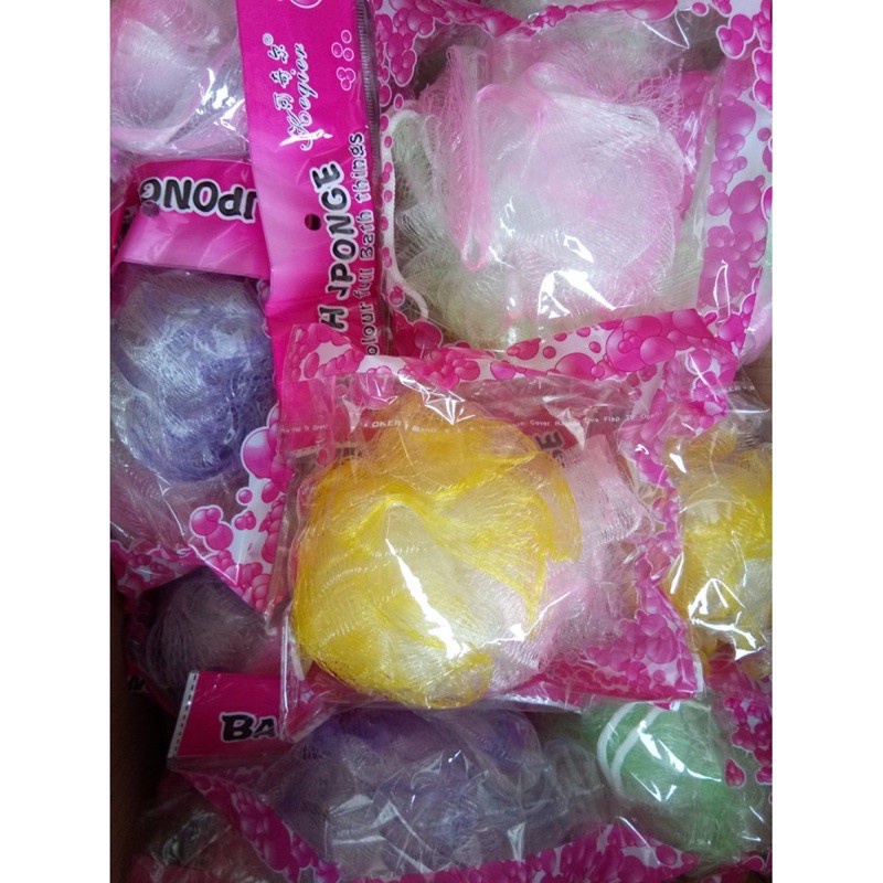 Spon Mandi / Shower Puff / Spons Busa Mandi / Bath Sponge Spon Mandi Warna Warni SPON MANDI BULAT / BAWANG RAINBOW SPON MANDI BLEWAH/LABU/BAWANG tebal lucu ORIGINALL