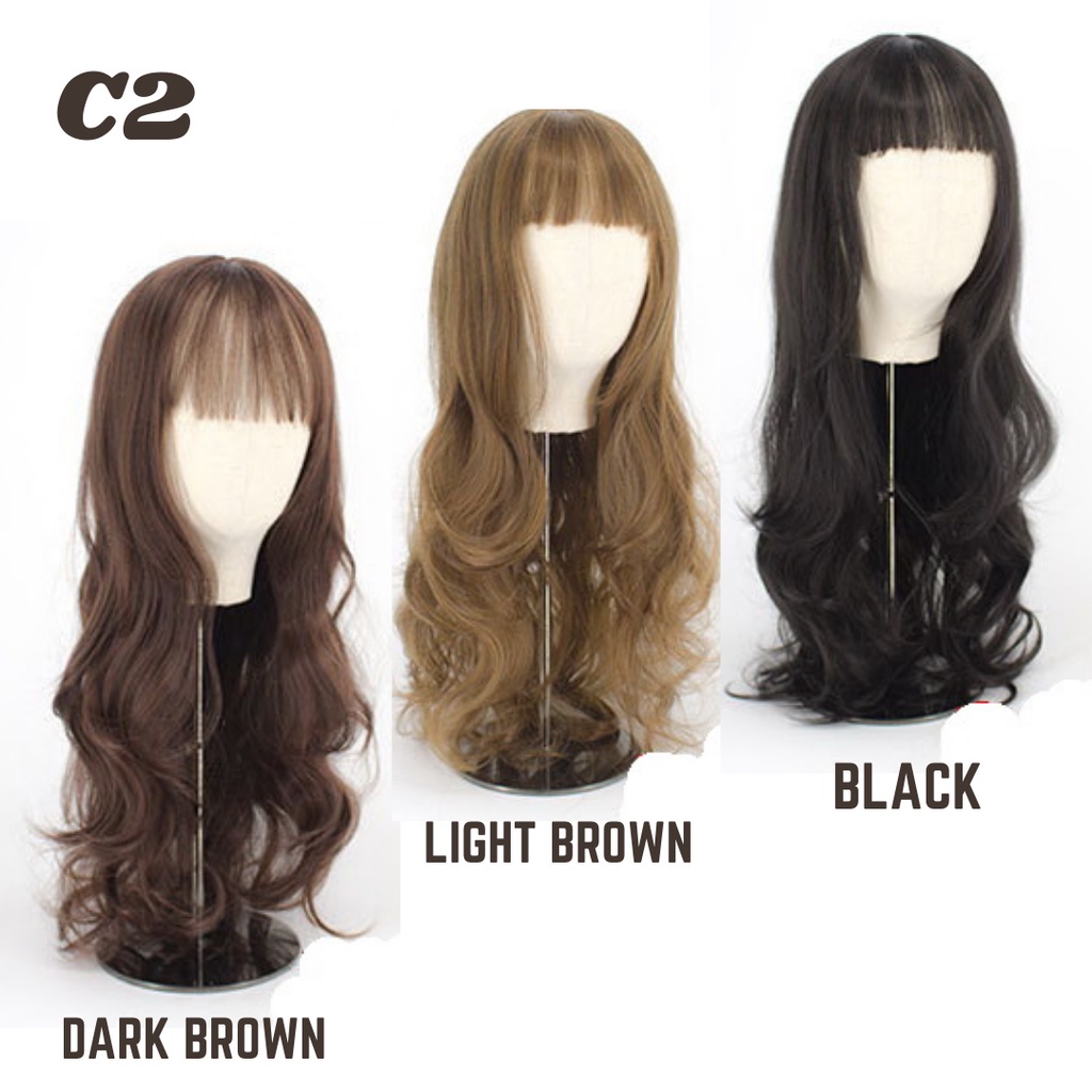 Wig Rambut Dewasa Full Lace Aksesoris Rambut Palsu Perempuan Hair Extension High Quality F697