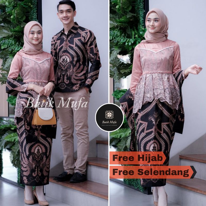 kebaya batik bestseller couple aleena (FREE HIJAB) couple kondangan kebaya lamaran kebaya wisuda