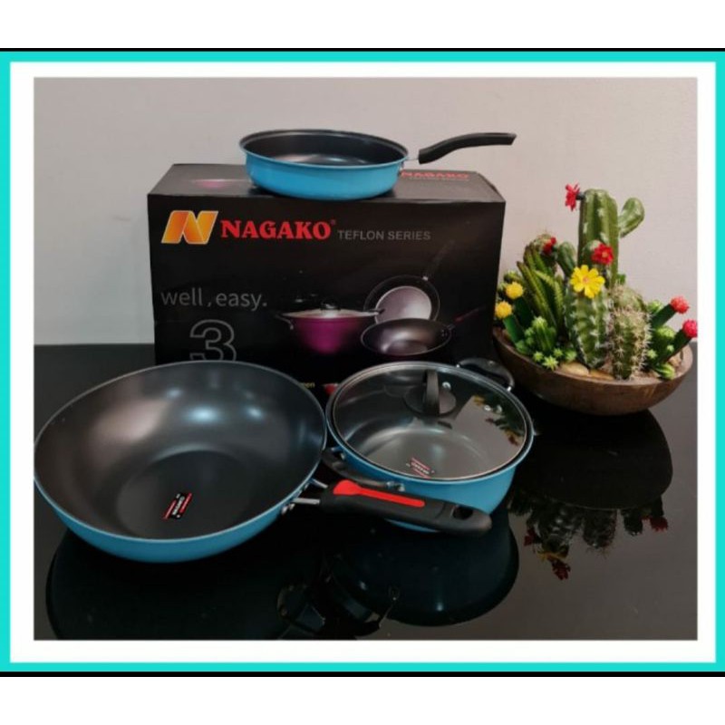 Panci Teflon Set Nagako Get 3 In 1