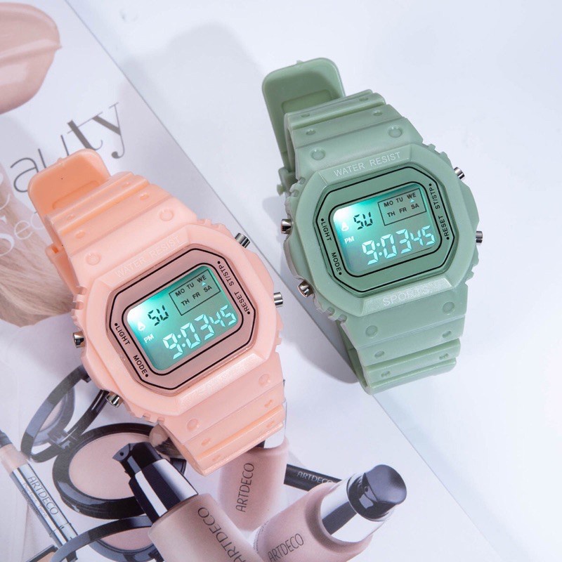 MurmerOfficial  JT031 Jam Tangan Wanita Korea Style Digital Sport Student Digital Watch Super Cute