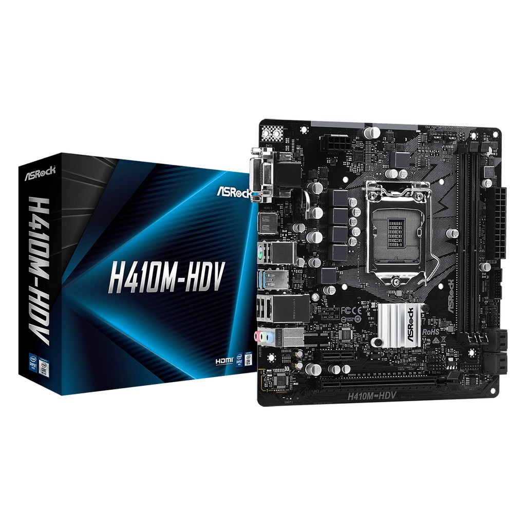 ASROCK H410M-HDV LGA1200 H410 DDR4 USB3.2 SATA3 MOTHERBOARD INTEL