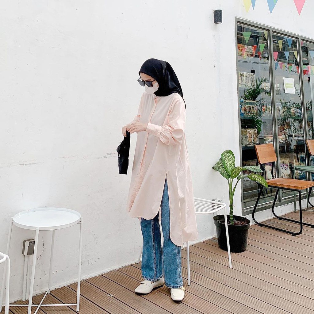 CASHA - ZSO OOTD Tunik NANCY / Ailen Oversize Long Tunik / Tunik Wanita Kekinian / Tunik Wanita Kasu