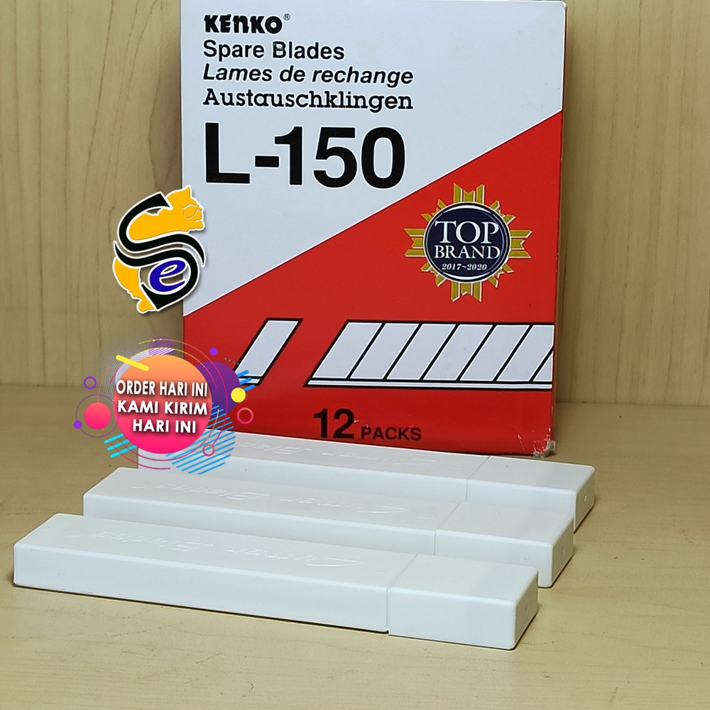 

Isi Ulang Cutter Besar Merk Kenko L-150 1Box isi 12 Pack, 1Pack isi 5 Mata Pisau