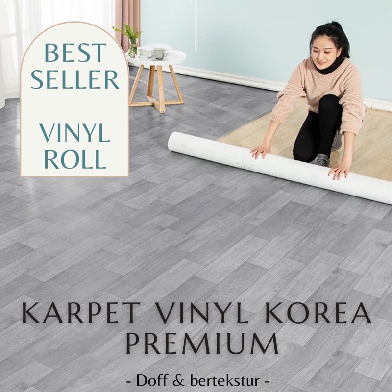 KARPET LANTAI VINYL KOREA PREMIUM • WALLPAPER LANTAI • PER 50 CM LEBAR 200 CM