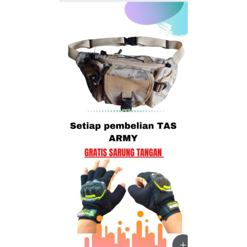 Beli 1 Gratis 1 Waistbag Army TACTICAL Original ( GRATIS ) SARUNG TANGAN(HARGA GROSIR) Tas Pinggang - Tas Slempang - Tas Loreng - Tas Military - Tas Tentara - Tas Polisi - Tas Murah - Tas Terlaris - Tas Termurah - Tas Terbaru - Tas Gowes - Tas Olahraga