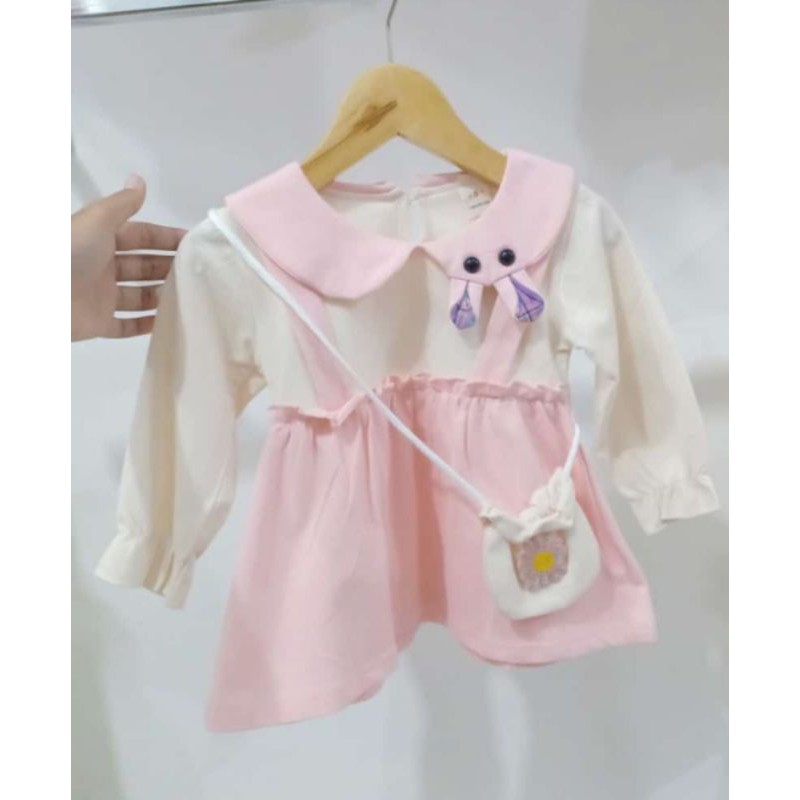 Dress Baby Impor Free Tas