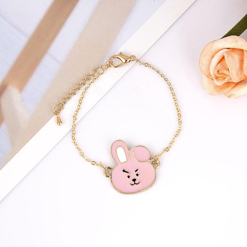  Gelang  Tangan  Rantai Metal Motif Kartun Kpop BTS bt21 