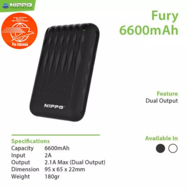 Hippo Powerbank Fury 6600 mAh