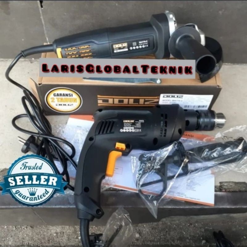 Paket Bor 13mm Doliz Gerinda 4" w/handle Doliz
