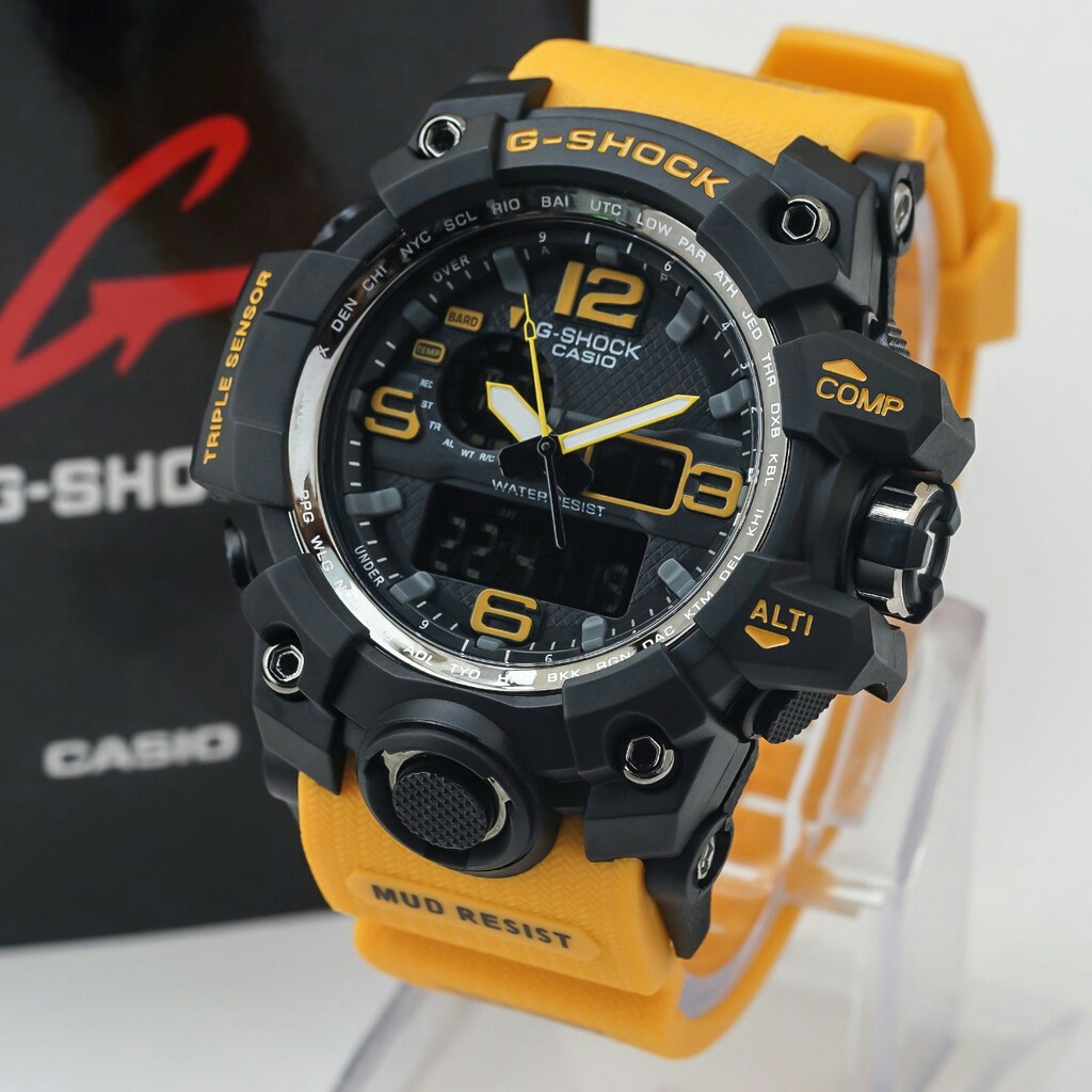 BEST SELLER JAM TANGAN SPORT PRIA/COWOK  G-SHOCK GWG 1000 TALI KUNING