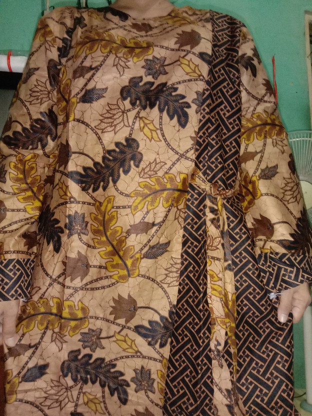 M-l-xl-xxl Batik Tunik Wanita Asj Sa Hrb026 Kenongo Pekalongan Sogan Tulis