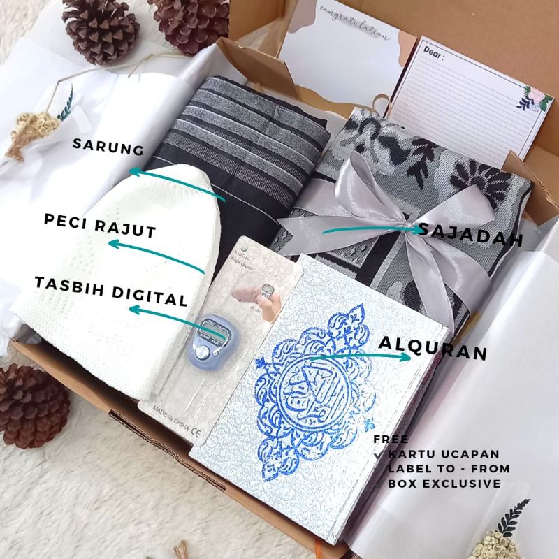 

KADO BUAT COWOK/ KADO ULANG TAHUN COWOK, KADO PERLENGKAPAN SHALAT,HAMPERS LEBARAN,HAMPERS IDUL FITRI SAT SET MASE