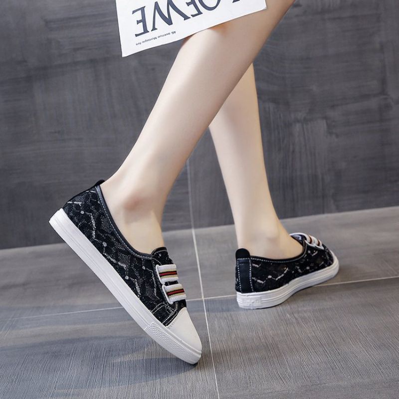 NF628 - Sepatu Sneaker Tanpa Tali Fashion Wanita Import