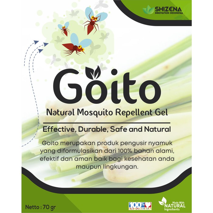 Goito Natural Gel dan Spray pengusir nyamuk ampuh alami praktis aman