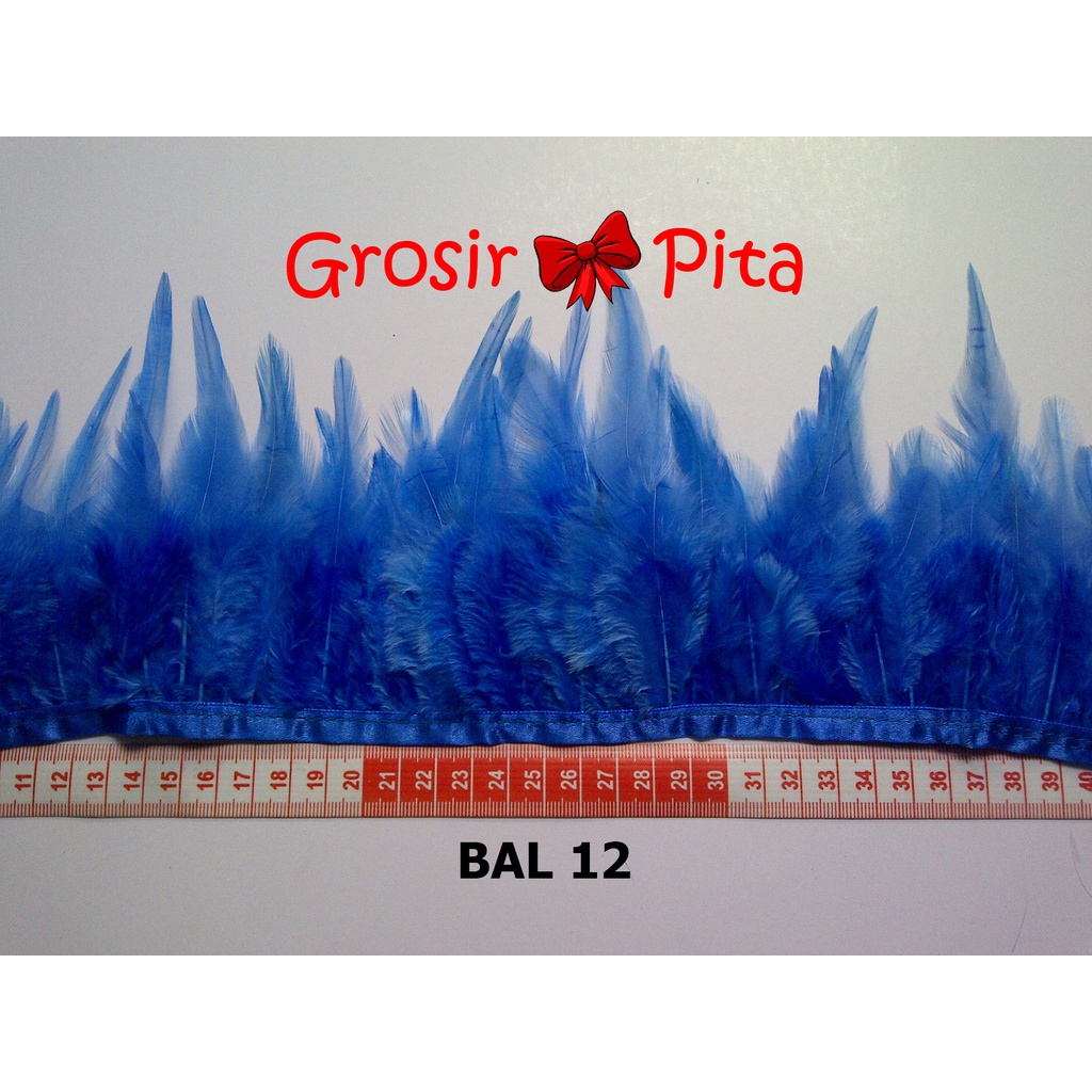 (1 yard) Bulu Ayam Lancip BAL 12 | Bulu Hias | Toko Bahan Craft | Grosir Pita