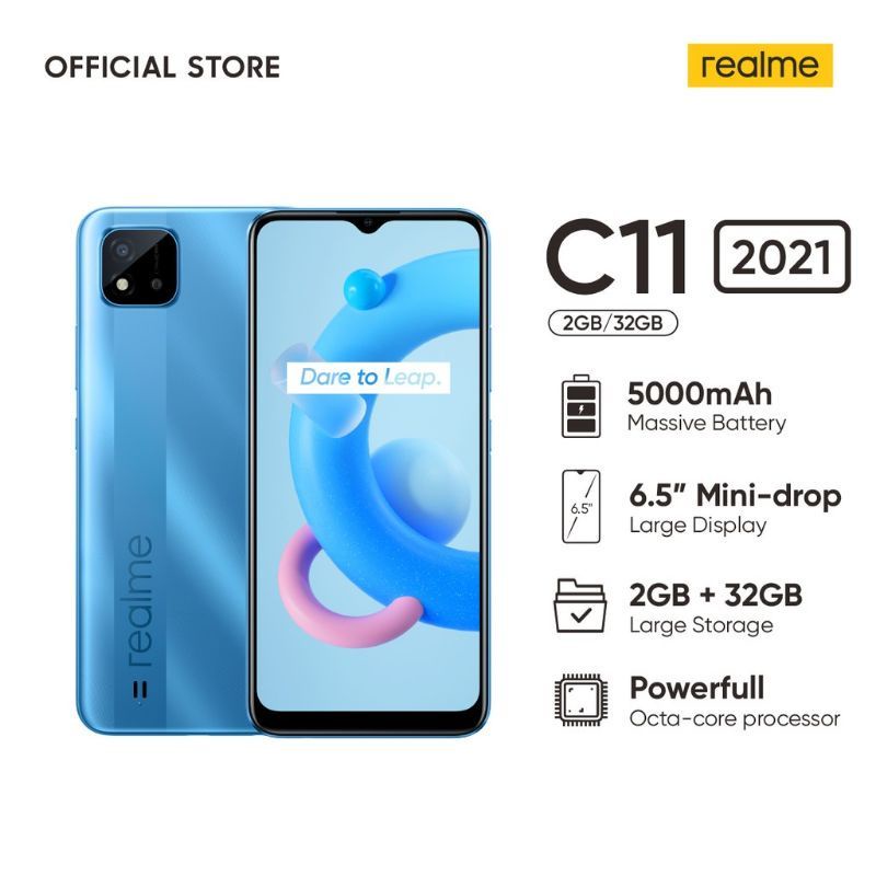 REALME C11 2021 RAM 2/32 DAN RAM 4/64GB  BARU DAN SEGEL 100% GARANSI RESMI REALME INDONESIA