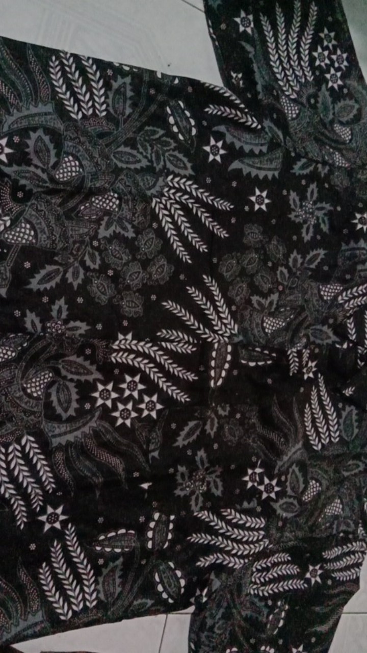 Size M L Xl  Xxl Bswart Batik Hrb026 Manggar Hitam Hem Pendek Pekalongan M L Xl Batik Pria  Bw 002