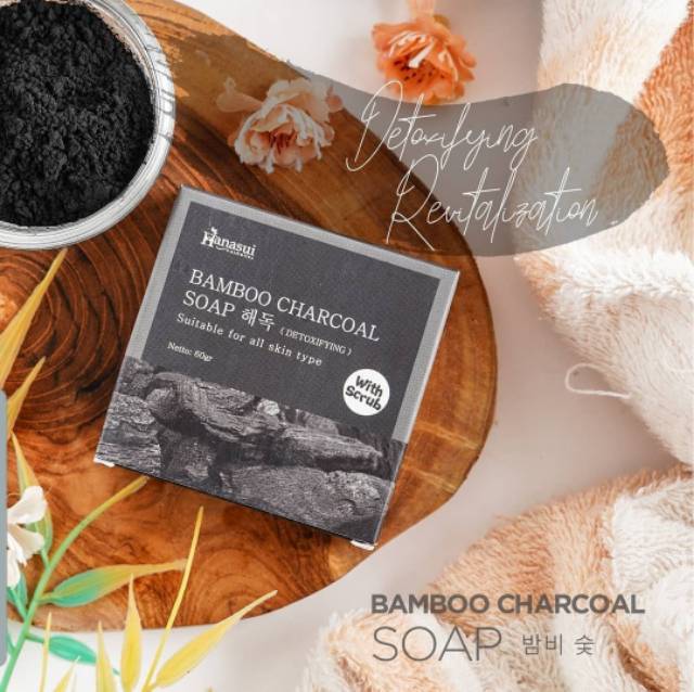 Hanasui Body Bar Soap | Coffee Soap | White Rice | Bamboo Charcoal | Aloe Vera 60g