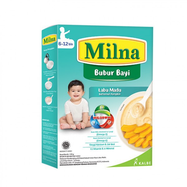 Milna Bubur Bayi untuk Bayi 6m+ 120g (Tersedia varian rasa)