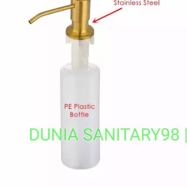 COD✔️Soap dispenser Wastafel Kitchen sink Tempat sabun Bak cuci piring kepala stainless Gold Black H