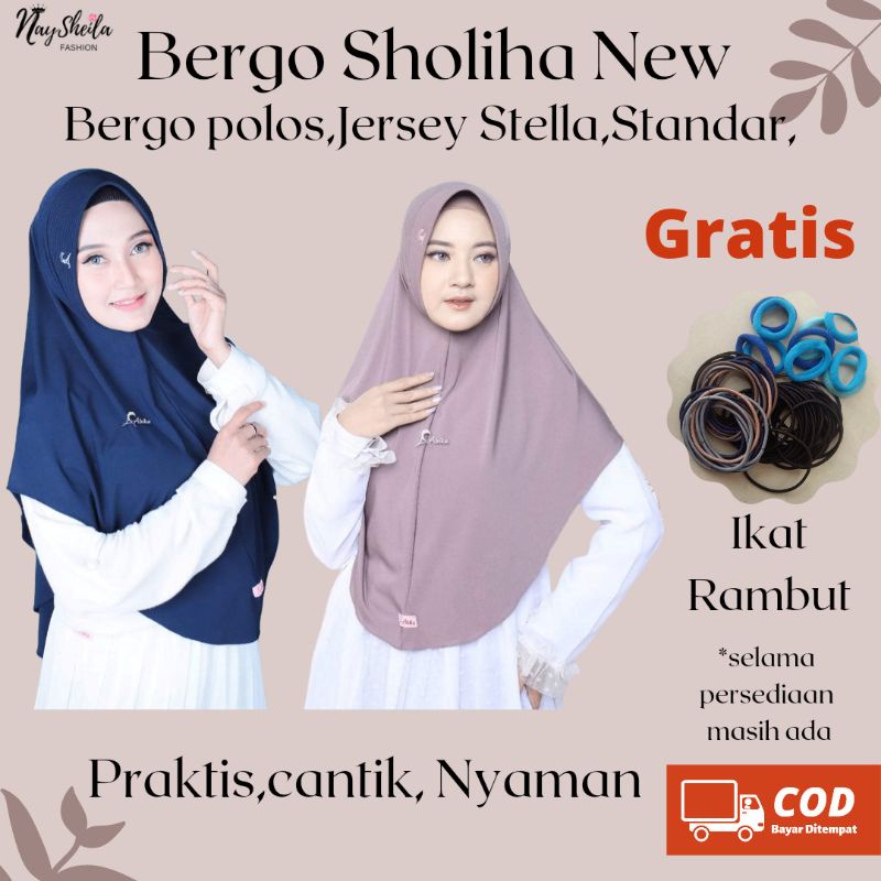 Bergo Sholiha by Abika Hijab Terbaru Kekinian Kerudung Instan Pet  Dewasa Wanita Jersey Premium Anti