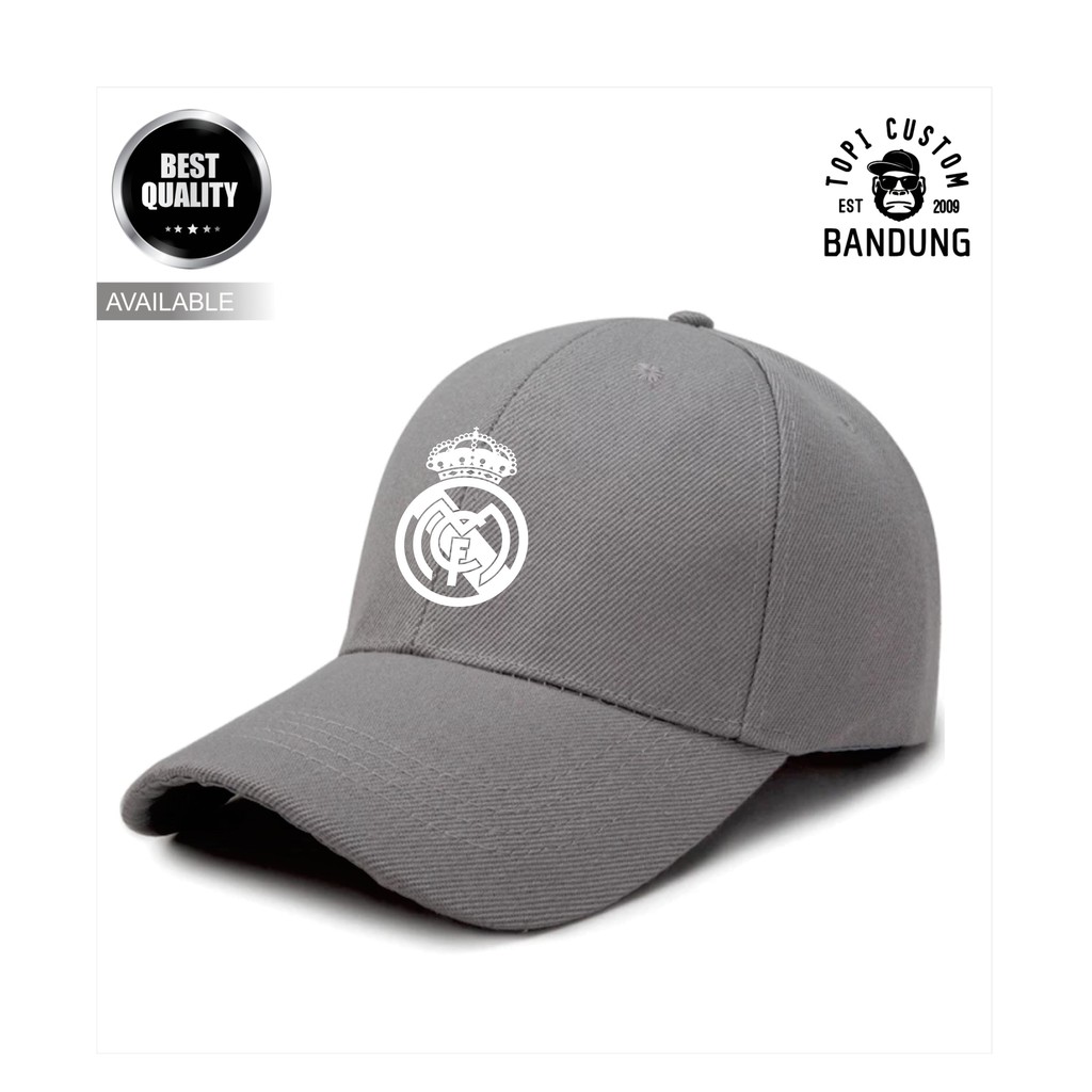 Topi Baseball  Real Madrid Pria Wanita Topi Jaring Jala Real Madrid Baseball Cap Bisa Tulis Nama Bisa COD Gratis Masker Original High Premium Quality