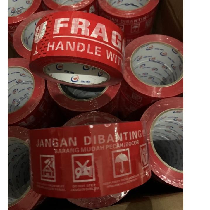 

Kekinian - LAKBAN FRAGILE MERAH JANGAN DIBANTING FULL 100 METER 110 YARD,,