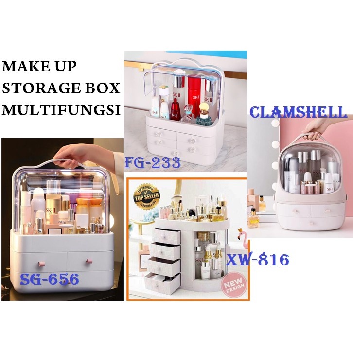 Beauty Case Box Make Up Organizer Kotak Kosmetik Storage Serbaguna