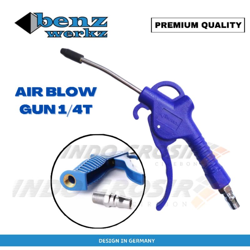 Benz Air Blow Gun 1/4&quot; Air Duster Gun Blower Semprotan Angin Kompresor Alat semprot Udara Biru Merah K55