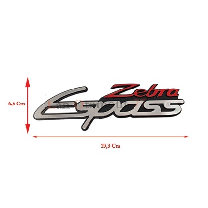 Emblem Logo Mobil Tulisan Zebra Espass
