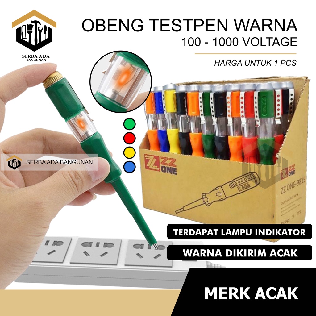 Obeng Tespen SHISUKA Warna warni - Testpen Test Pen Listrik - AC Tester Screwdriver