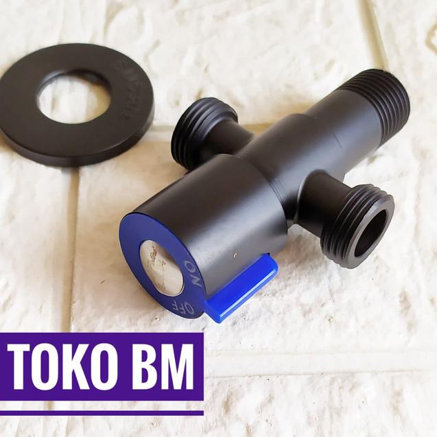 ✾ stop kran cabang/stopkran closet black/kran T closet ➴