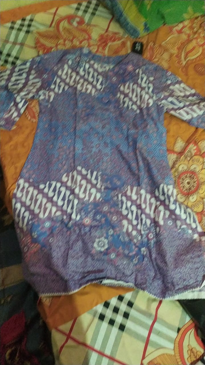 Batik Tunik Motif Terbaru Pekalongan Original Zipper M L Xl Xxl Xxxl Td 168
