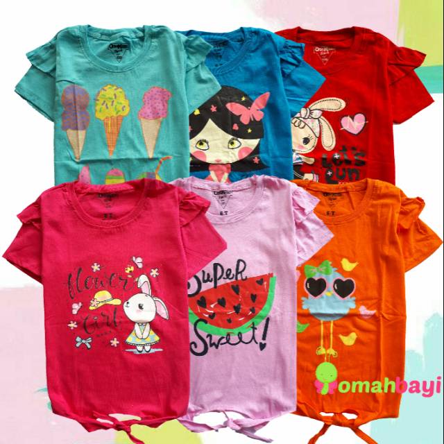 Grosir Kaos Anak Perempuan Warna Cerah Motif Up to date ...