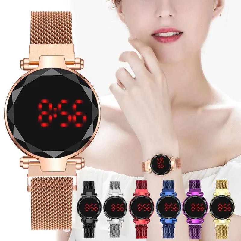 BAJ  ✅COD  Jam Tangan Wanita RANTAI Magnet Led Digital MURAH IMPORT GROSIR RB017