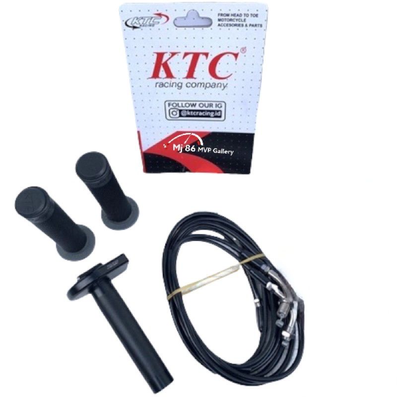 Gas spontan KTC 2 kabel bonus handgrip ktc original produk universal semua motor