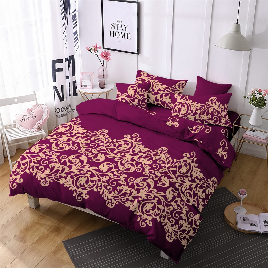 Sprei motif ungu sultan