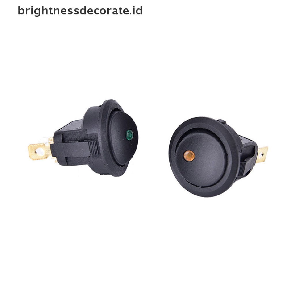 (Birth) 4pcs Saklar Rocker On / Off 12v Anti Air Bentuk Bulat Dengan Lampu Led Untuk Mobil / Perahu