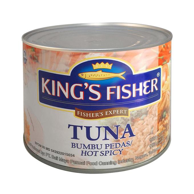 

As4711 King'S Fisher Tuna Hot Spicy 1800G Daging Tuna Makanan Kaleng Sa1Z